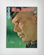 Film Review Magazine Cutting From November 1967 Starring Lee Marvin in The Dirty Dozen. Mounted to