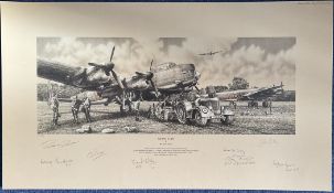 WW2 Colourised Print Grand Slam by Richard Taylor Multi Signed by Benny Goodman, Frank Tilley,