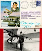 Sir Thomas Sopwith signed Commemorative own FDC double PM First Flight Premier Vol 17-5-76 and