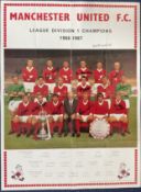 13 Man Utd Legends Signed Man Utd Colour Poster. Signatures include Denis Law, Bobby Noble, Alex