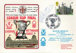 John Robertson signed Liverpool v Nottingham Forest League Cup Final 1978 Dawn FDC PM The League Cup