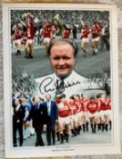 Football Man Utd Ron Atkinson signed 12 x 8 Montage photo. Good Condition. All autographs come
