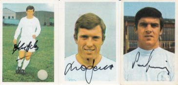 Autographed Leeds Fks Stickers - Lot Of 3 Stickers Issued By Fks From Sets Circa Late 1960s,