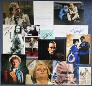 Dr Who Collection of 15 Autographs on Photos, Autograph Cards and A TLS. Signatures include John