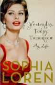 Sophia Loren Signed Inside her Own Book Titled Yesterday, Today, Tomorrow My Life. 1st Edition