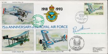 Sir Michael Beetham GCB CBE DFC AFC Signed 75th Anniversary of the RAF Flown FDC. 279 of 994
