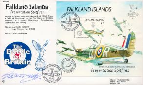 Lord Of Abbots Hay Signed on Falkland Island Presentation of Spitfires FDC. Falkland Islands £1