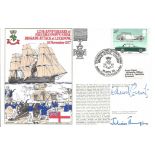 E F Gueritz and J H A Thompson Signed Commemorative Cover 125th Anniversary of HMS Shannon's Naval