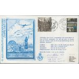 WW2 F/O DW Hilton of 195th Squadron Bomber Command Signed 40th Anniversary of Operation Manna 1985