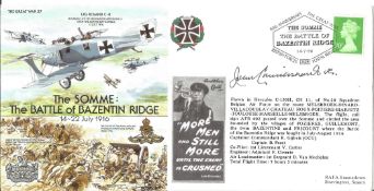 John Cruickshank V.C. signed FDC The Somme The Battle of Bazentin Ridge 14-22 July 1916. Flown in
