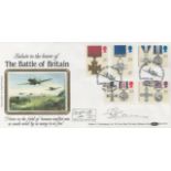 Frank Carey DFC WW2 fighter ace signed Benham official Gallantry FDC Salute to the brave of the