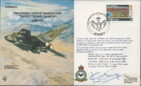 WW2 Sqn Ldr JD Melrose and F/O E Selfe Signed Reformation of NoIX Squadron the First Tornado