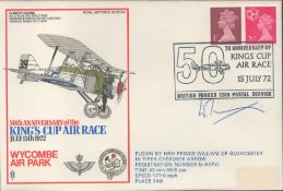 HRH Prince William of Gloucester signed 1972 Kings Cup Air Race cover, he was sadly killed a month