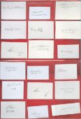 WW2 RAF Collection of 36 White Autograph Cards Signed in Pencil by WW2 Personnel. Signatures include