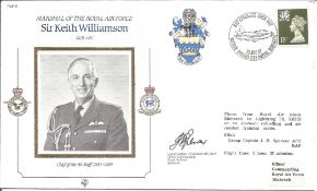 Sir Keith Williamson GCB AFC Chief of Air Staff 1982-85 signed FDC No.758 of 2600. Flown from RAF