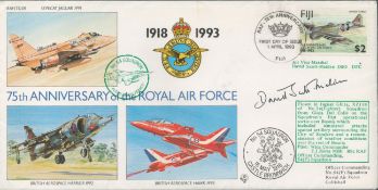 Air Vice-Marshal David Scott Malden DSO DFC Signed 75th Anniversary of the Royal Air Force FDC. Fiji