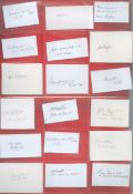 WW2 RAF Collection of 36 White Autograph Cards Signed in Pencil by WW2 Personnel. Signatures include