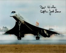 Captain Jock Lowe signed Concorde 10x8 colour photo. Good condition. All autographs come with a