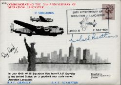 Sir Michael Beetham Signed Commemorating the 35th Anniv of Operation Lancaster FDC. 64 of 120 Covers