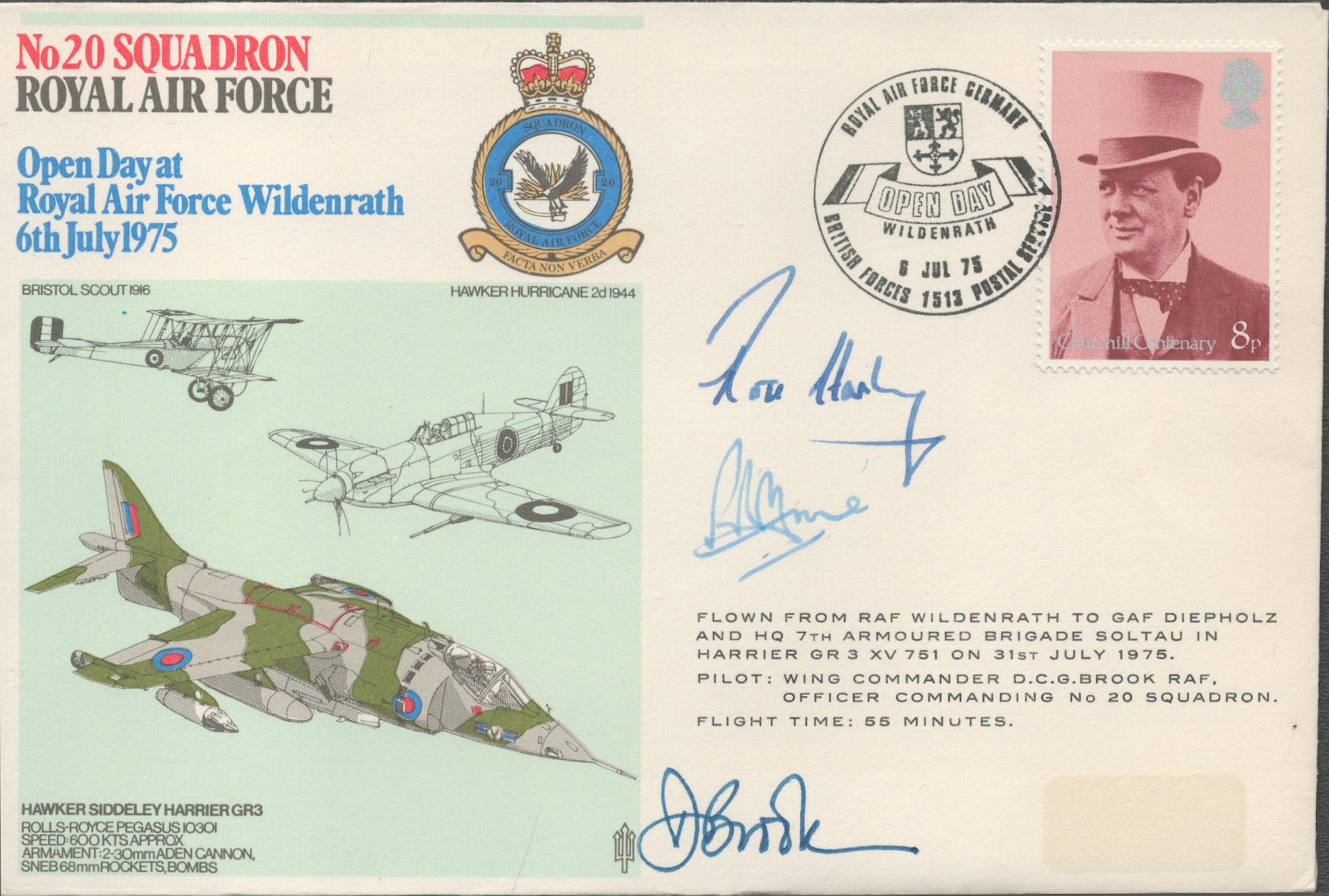 A No 20 Squadron RAF Commemorative Cover, an open day at Royal Air Force Wildenrath 6th July 1975.