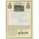 Group Captain William Robert Wills Sandford signed hand written ALS in response to Mr Ball. Attached