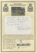 Group Captain William Robert Wills Sandford signed hand written ALS in response to Mr Ball. Attached