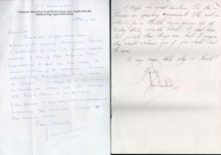 WW2 Pilot Letter Collection of 8 Signed Correspondence. Signatures on Letters Include Tom Neil,