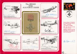 Award of the Air Force Cross WW2 cover signed by 6 inc Arthur Harris DM01. Award of the Air Force