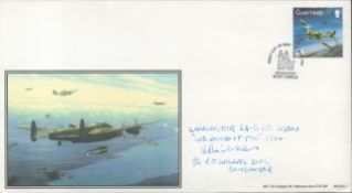 WW2 P/O VT Wilkes DFC Signed Tallboy Raid British Heritage Collection FDC. 16 of 50 Covers Issued.