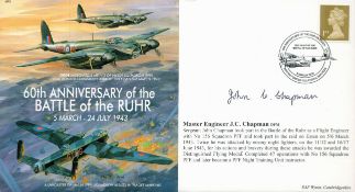 WW2 Master Engineer John Chapman DFM of 156th Squadron Signed 60th anniversary of the Battle of