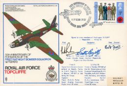 WW2 Sgt Bob Frost and WSO Randle (Crew of Wellington B3 BJ877 in 1942) Signed RAF Topcliffe Flown