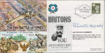 Lady Patricia Kingsbury Signed The First Battle of Ypres FDC. 466 of 500 Covers Issued. Flown in a
