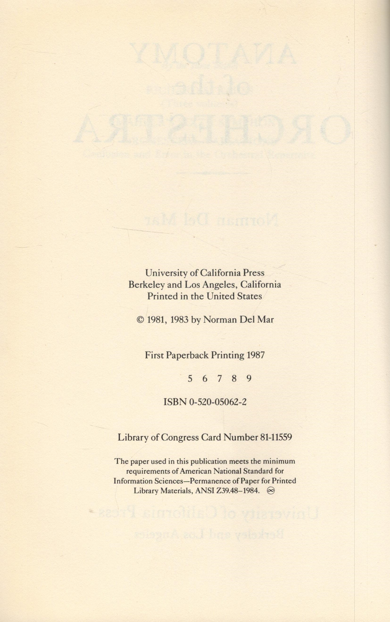 Anatomy of The Orchestra by Norman Del Mar 1987 First Paperback Edition Softback Book with 528 pages - Image 3 of 3