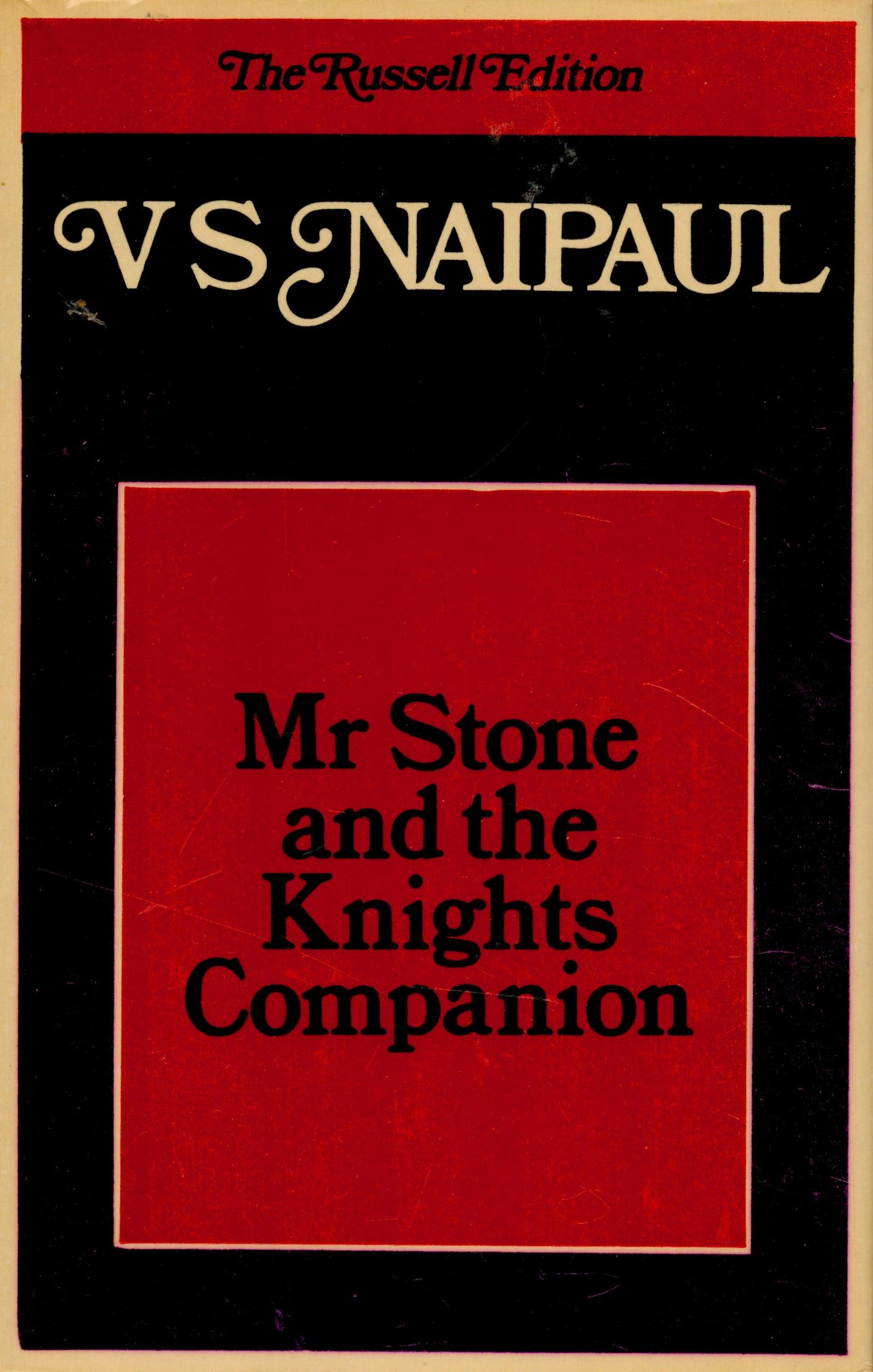 Mr Stone and the Knights Companion by V S Naipaul 1978 Russell Edition Hardback Book with 160