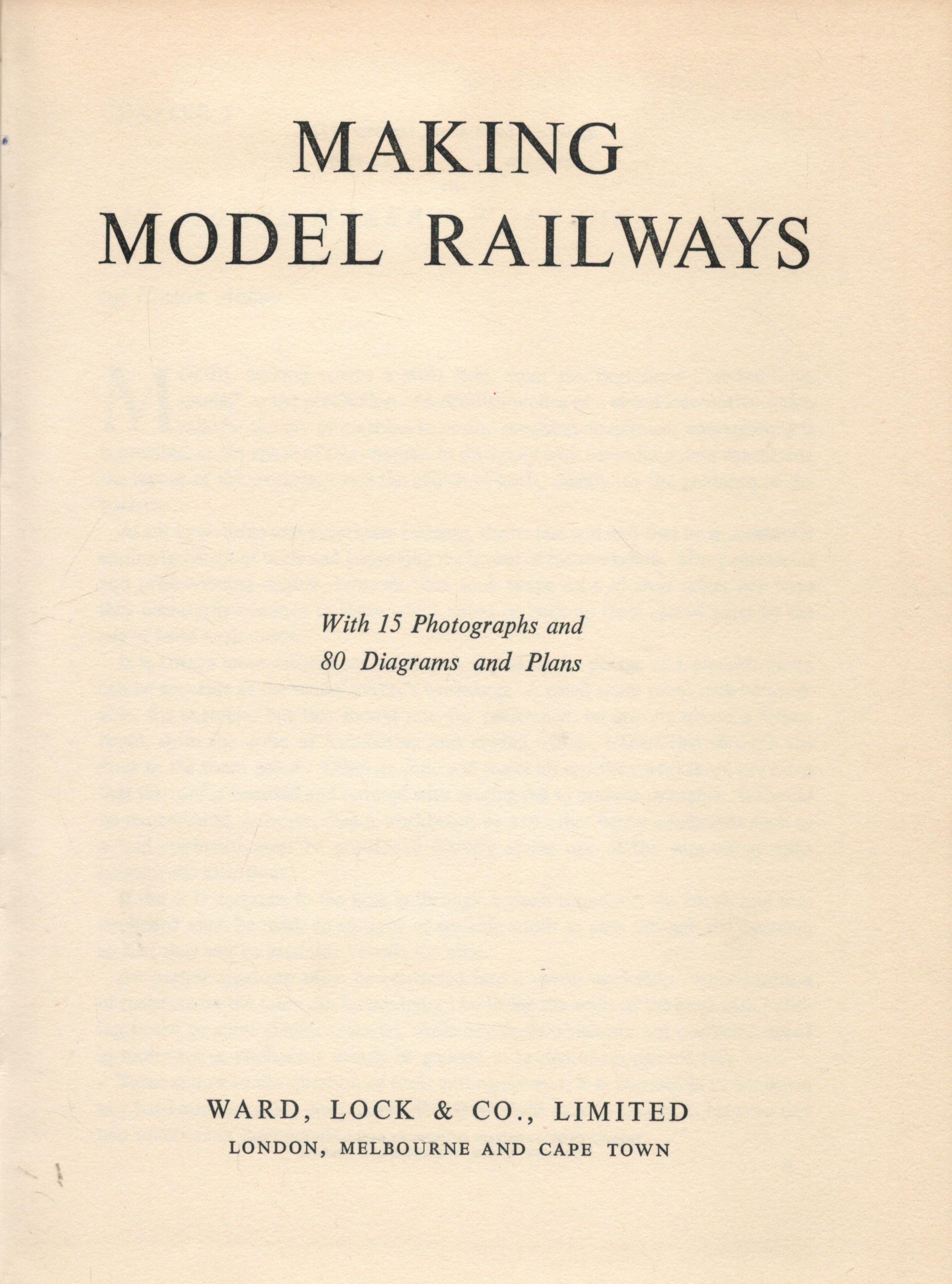 Making Model Railways 1959 Second Edition Hardback Book with 79 pages published by Ward, Lock and Co - Image 2 of 3