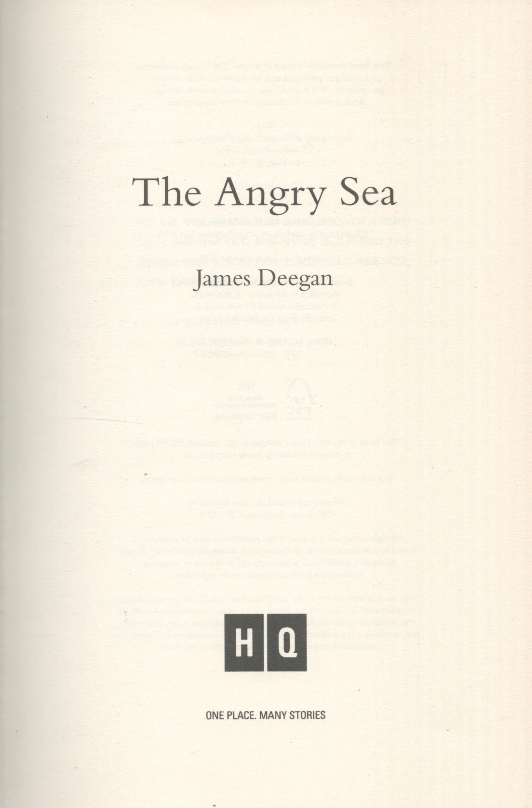 The Angry Sea by James Deegan 2019 First Edition Hardback Book with 498 pages published by HQ ( - Image 2 of 3