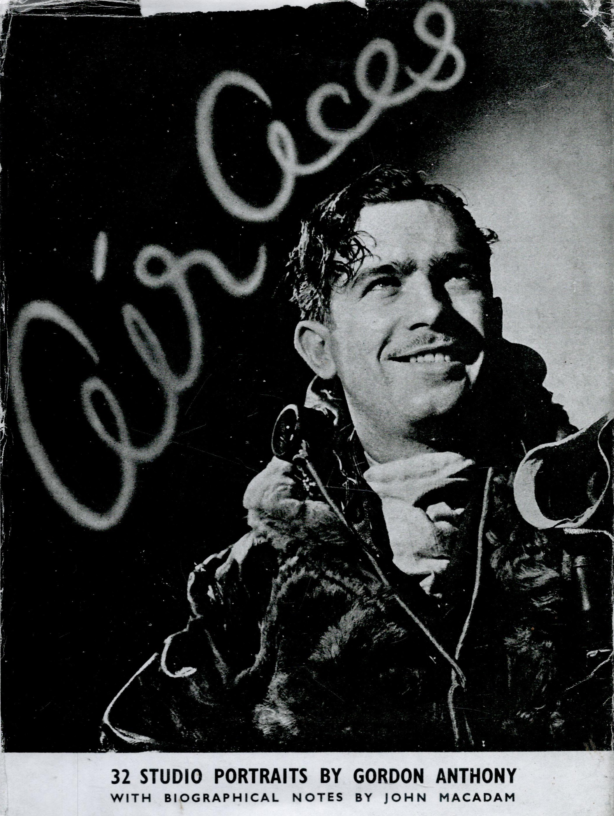 WW2 Air Vice Marshal Johnnie Johnson CBE DSO DFC Signed Signature Card Attached to inside page of