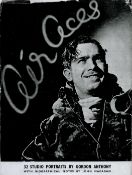 WW2 Air Vice Marshal Johnnie Johnson CBE DSO DFC Signed Signature Card Attached to inside page of