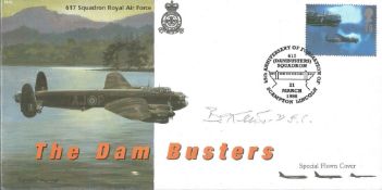 WW2 RAF F/O Bernard Kent Signed the Dambusters Special Flown FDC MA2 with Stamps and Postmarks. 8 of