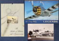 WW2 Collection 2 x Aviation Calendars Plus Unsigned Photo of Low Flying Spitfire Calendars are