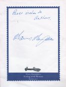 WWII, Flt Lt Harry Humphries signed Dambusters Bookplate dedicated to Anthony. This book plate is