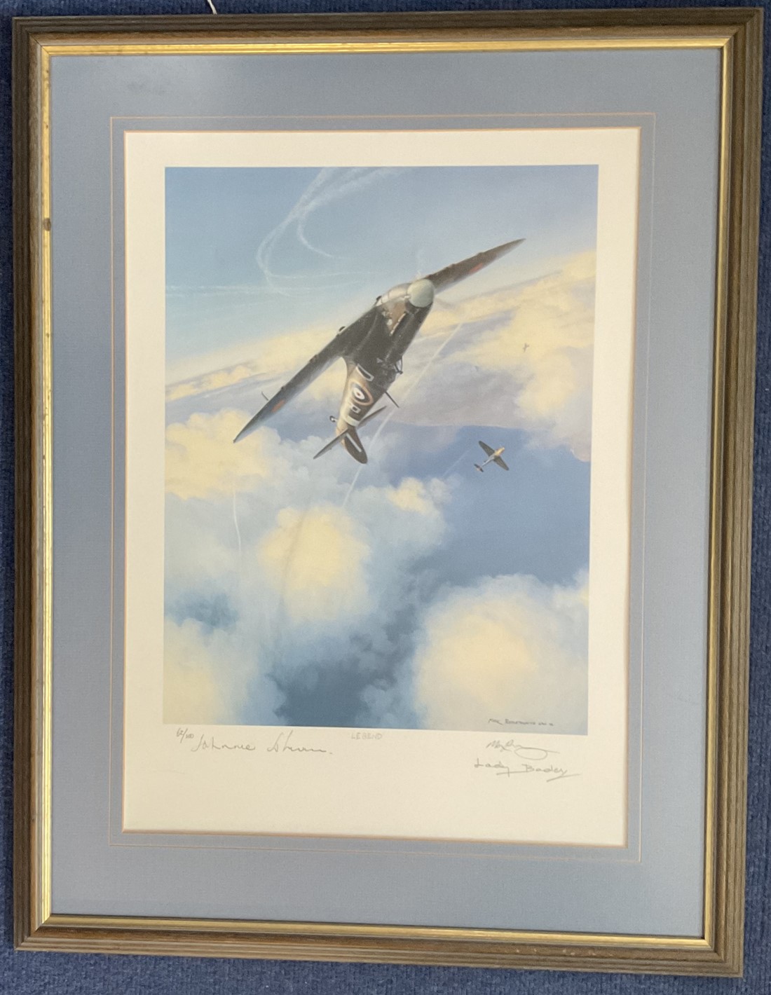 WW2 3 Signed Mark Postlethwaite Colour Print Titled Legend 62 of 100 Housed in a Presentation Frame.