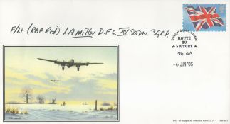 WW2 RAF F/O Bernard Kent (617 Sqn) Signed Dortmund-Ems Canal Special Flown FDC. 4 of 6 Certified