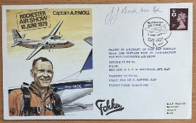WW2 RAF Sgt John J Booth Signed Captain AP Moll TP5 Flown FDC with Stamps and Postmarks 2