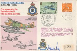 WW2 RAF Hans Van Der Kop Signed No320 (Dutch) Squadron Commemorating the Dutch Squadrons With the