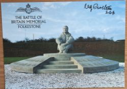 WW2 RAF Sgt Reg Gretton of 266 Squadron Signed Battle of Britain Memorial Capel Le Ferne Postcard.