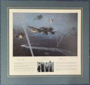 WW2 2 Signed Mark Postlethwaite Colour Print Titled Luftwaffe At War 110 of 850 Signed by The