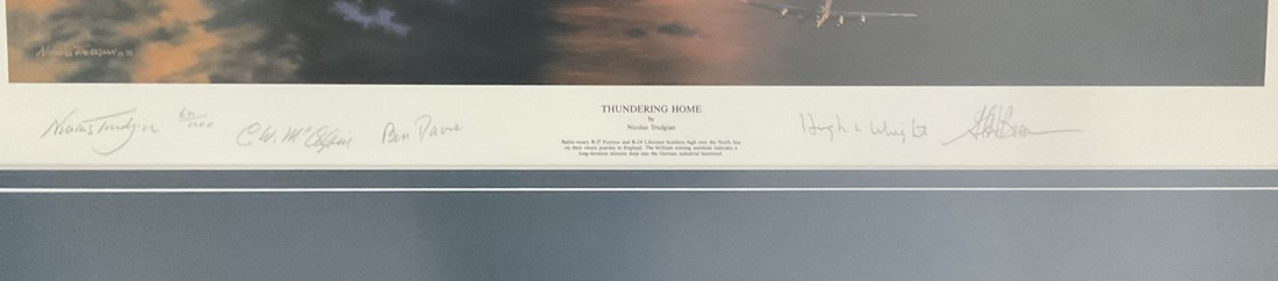 WW2 5 Signed Nicolas Trudgian Colour Print Titled Thundering Home 671 of 1000 Housed in a - Image 2 of 2