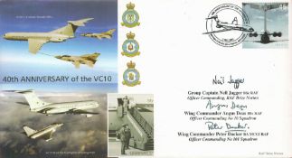 Grp Cptn Neil Jagger, Wg Cdr Angus Deas and Wg Cdr Peter Docker Signed 40th Anniv of the VC10. 20 of