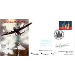 WW2 F/O Sydney J Eldridge DFM Signed Christmas 1996 Special Flown FDC. 10 of 14. British stamp